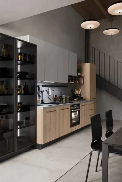 Cucina lineare moderna Cucina mod.sky in laminato di ar.tre cucine in promo-sconto 40% Ar-tre a prezzo ribassato