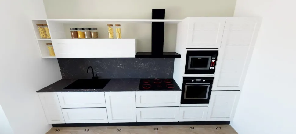 Cucina lineare moderna Ego Astra a prezzo ribassato