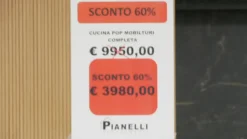 Cucina lineare moderna grigia Mobilturi Pop