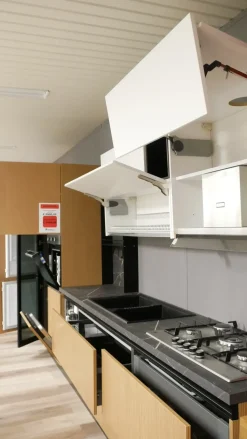 Cucina lineare moderna grigia Mobilturi Pop