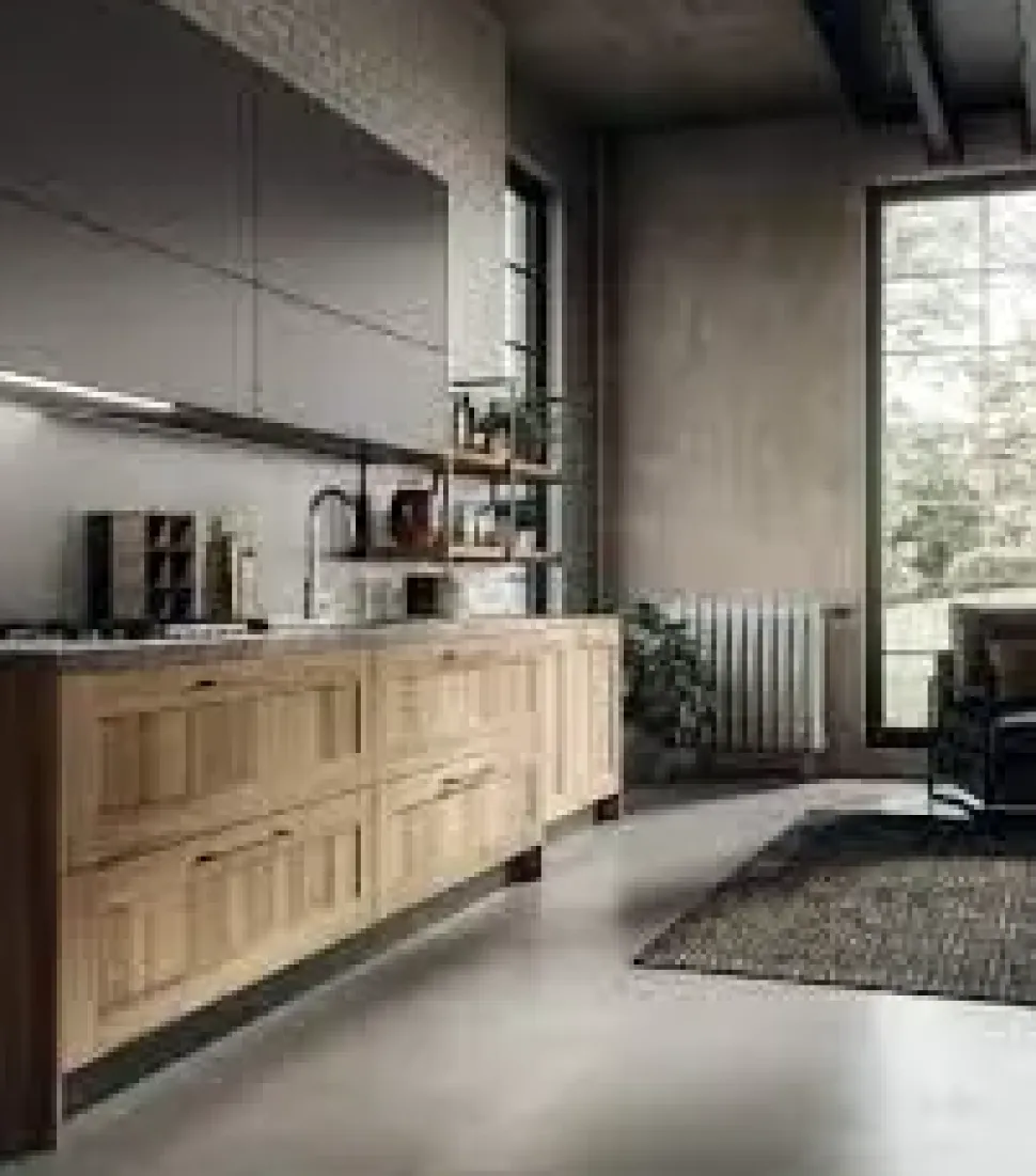 Cucina lineare moderna grigia Arredo3 Cleo 1