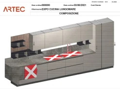 Cucina lineare moderna Lungomare Colombini casa a prezzo scontato