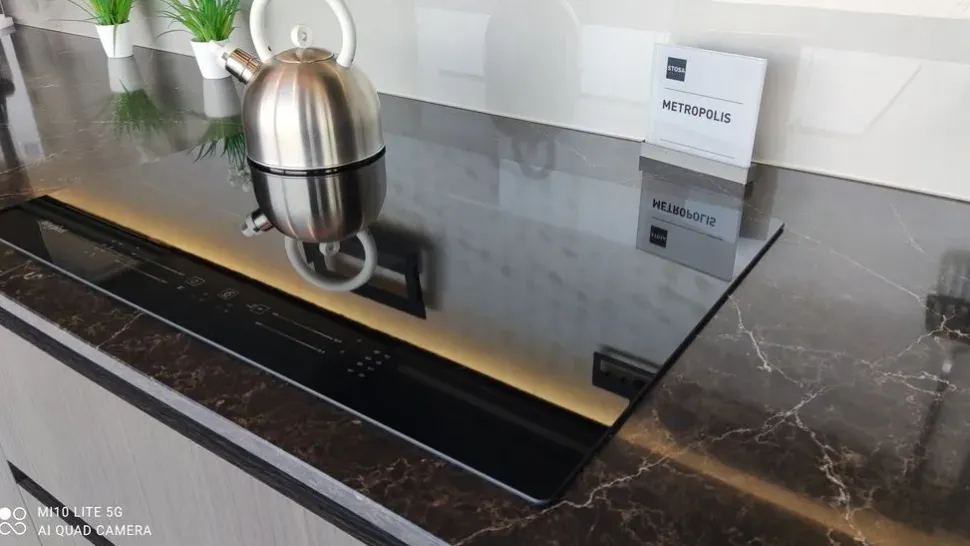 Cucina lineare moderna rovere moro Stosa Metropolis