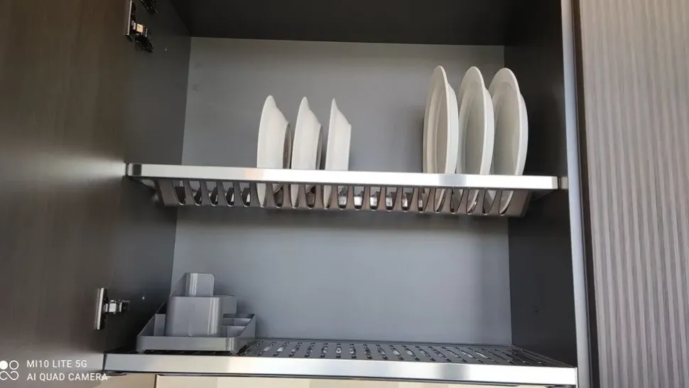 Cucina lineare moderna rovere moro Stosa Metropolis