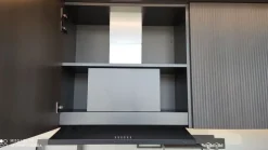 Cucina lineare moderna rovere moro Stosa Metropolis