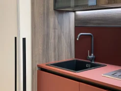 Cucina lineare moderna rossa Scavolini Boxlife