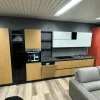 Cucina lineare moderna rovere chiaro Mobilturi Pop rigata