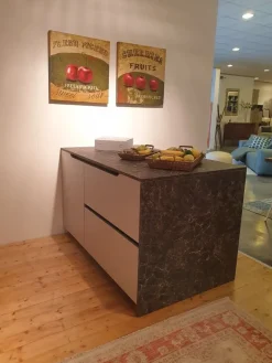 Cucina lineare moderna tortora Dibiesse Spring lesmo