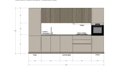 Cucina lineare moderna tortora Stosa Metropolis a soli 3660 Euro