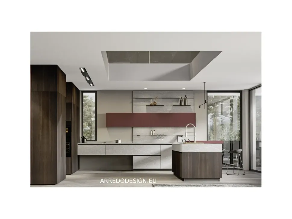Cucina Loft design altri colori Arrex lineare scontata 30%