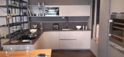 Cucina Logica l0 design grigia Valdesign lineare scontata 60%