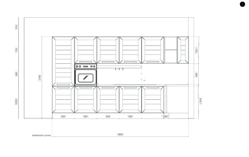 Cucina Lube cucine classica con penisola bianca in legno Claudia