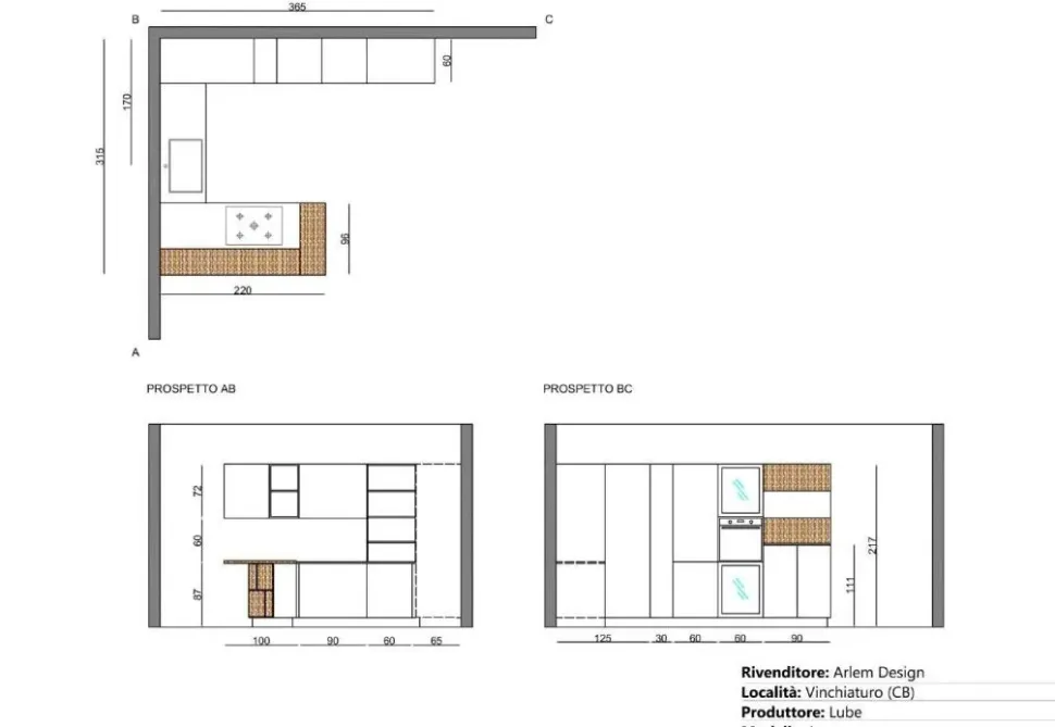 Cucina Lube cucine Luna OFFERTA OUTLET sconto 62%
