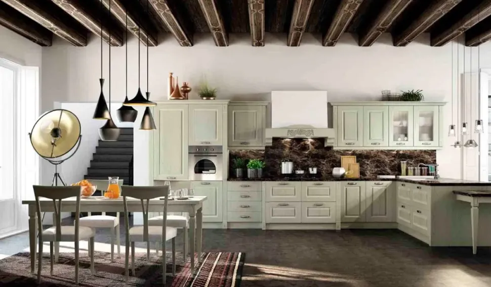 Cucina magnolia classica ad angolo Verona 3 Arredo3 in offerta