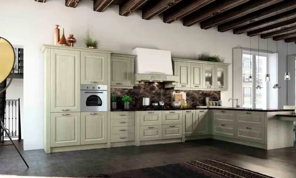 Cucina magnolia classica ad angolo Verona 3 Arredo3 in offerta