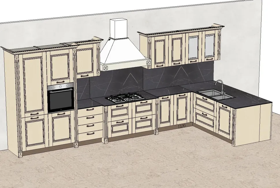 Cucina magnolia classica ad angolo Verona 3 Arredo3 in offerta