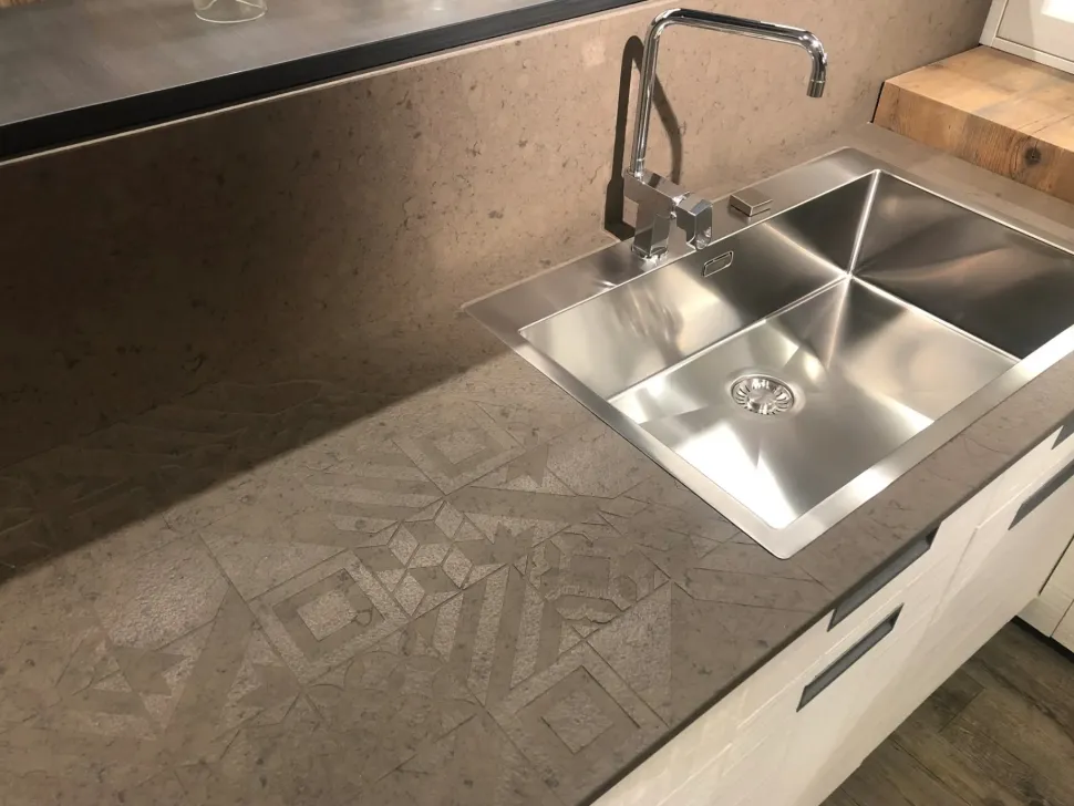 Cucina Marchi cucine classica ad angolo bianca in legno Lab 40