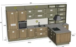 Cucina Milano 01 con penisola Veneta cucine con un ribasso imperdibile