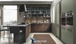 Cucina Mobilturi cucine moderna lineare bianca in polimerico opaco New  pop opaco e lucido