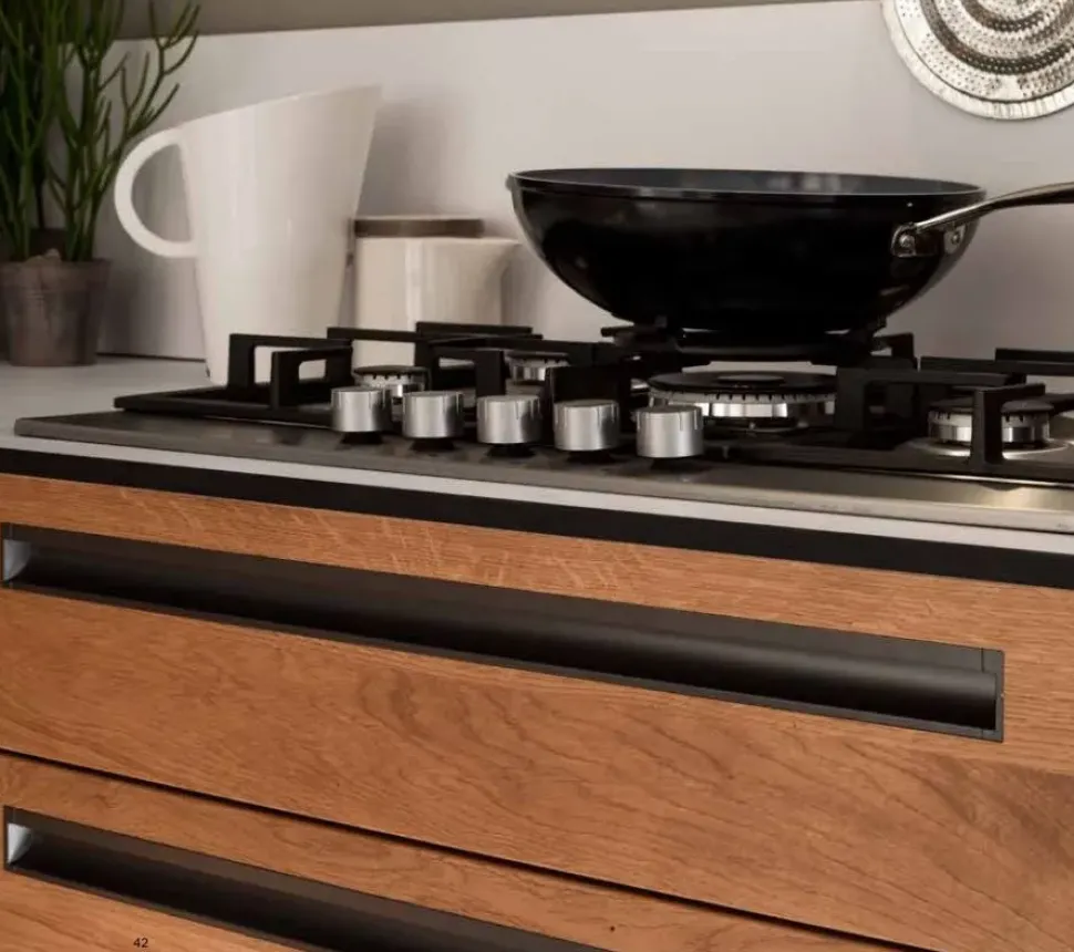 Cucina modello Cucina industrial legno frame con maniglia particolare Collezione esclusiva PREZZO SCONTATO 50%