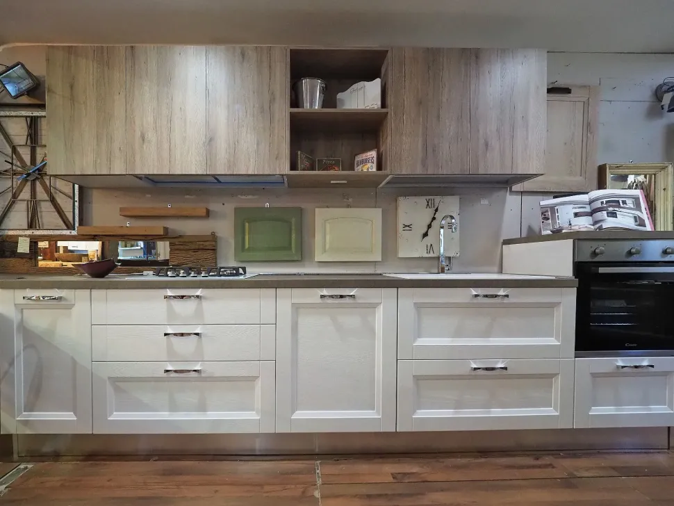 Cucina modello Cucina shabby chic lineare 4 metri con piano penisola Nuovi mondi cucine PREZZO SCONTATO 64%