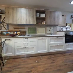 Cucina modello Cucina shabby chic lineare 4 metri con piano penisola Nuovi mondi cucine PREZZO SCONTATO 64%
