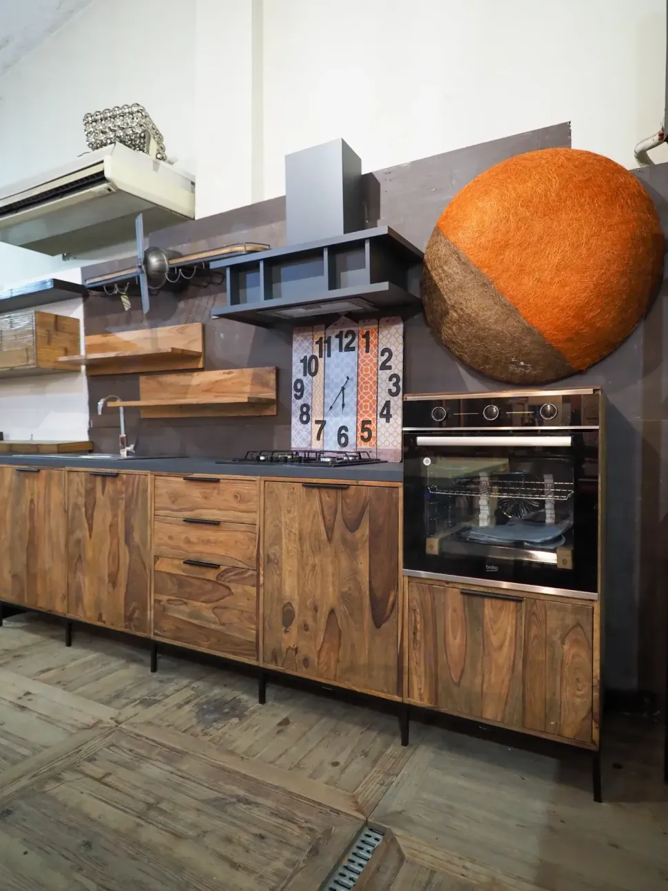 Cucina modello Cucina totla wood in vero legno Nuovi mondi collection PREZZO SCONTATO 58%