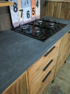 Cucina modello Cucina totla wood in vero legno Nuovi mondi collection PREZZO SCONTATO 58%