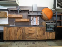 Cucina modello Cucina totla wood in vero legno Nuovi mondi collection PREZZO SCONTATO 58%