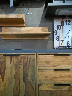 Cucina modello Cucina totla wood in vero legno Nuovi mondi collection PREZZO SCONTATO 58%