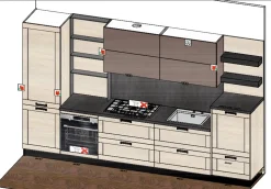 Cucina Modello lipari/capri design rovere chiaro lineare Imab group