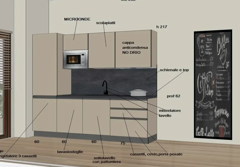 Cucina modello 255promosmart2026 Gicinque PREZZO SCONTATO 36%