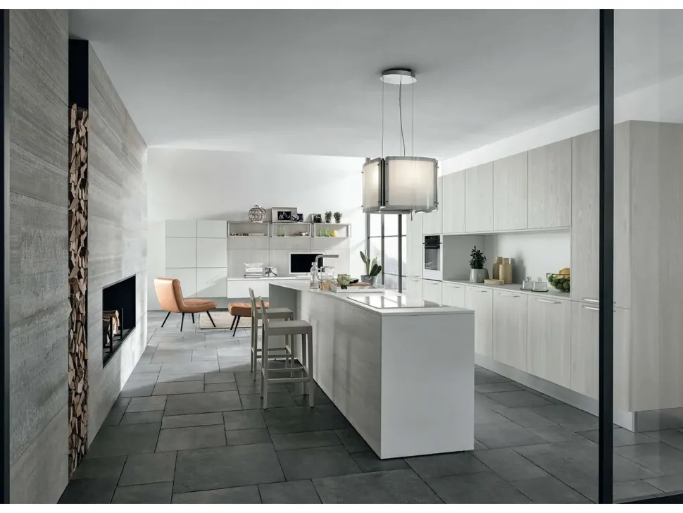 Cucina moderna ad isola Colombini casa Essenza04 a prezzo ribassato