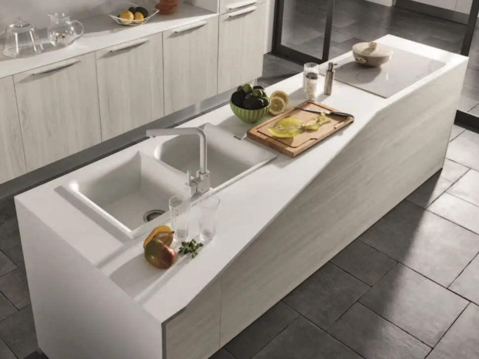 Cucina moderna ad isola Colombini casa Essenza04 a prezzo ribassato