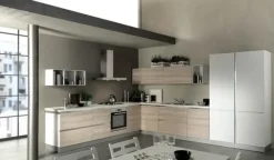 Cucina moderna Aran ad angolo Marylin in rovere chiaro a €6000