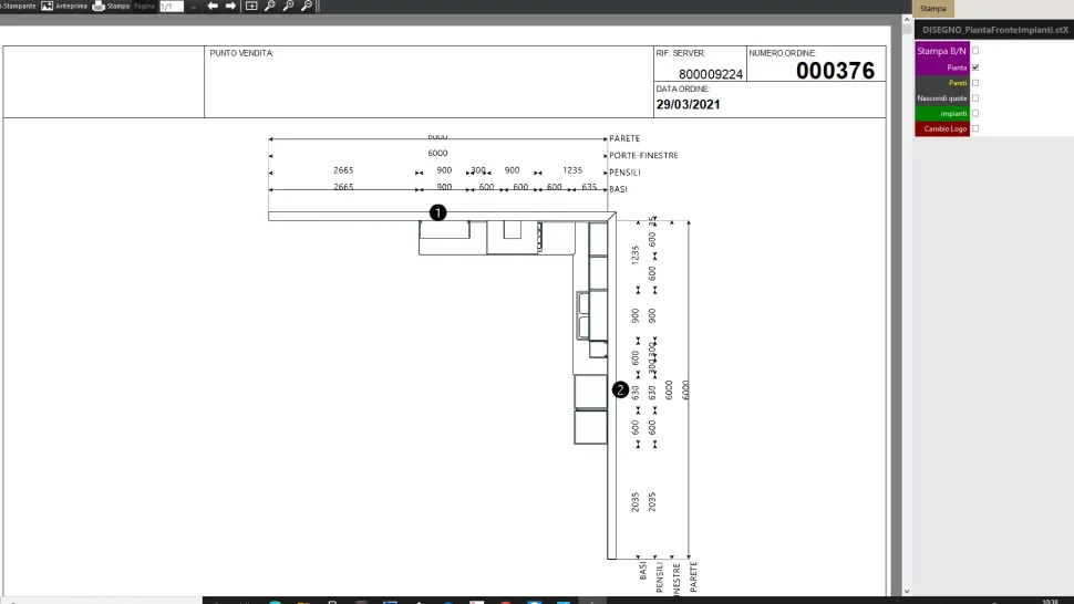 Cucina moderna Aran ad angolo Marylin in rovere chiaro a €6000