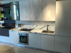 Cucina moderna bianca Ar-tre lineare Flo evo scontata