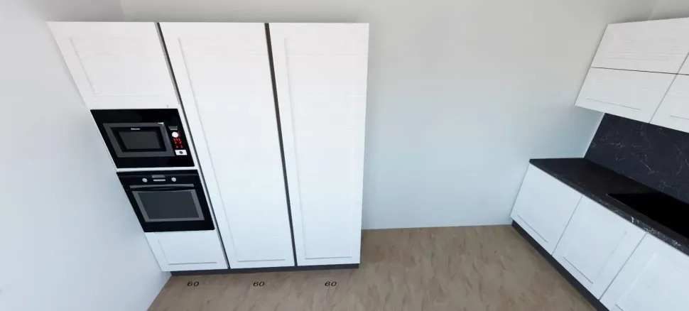 Cucina moderna bianca Astra lineare Ego scontata