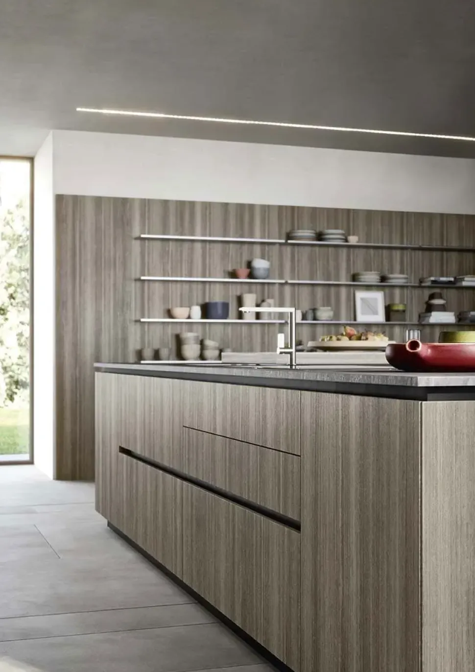 Cucina moderna con isola Emporio Dibiesse a prezzo ribassato