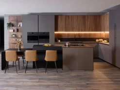 Cucina moderna con isola Alux 01 outlet Diotti.com a prezzo scontato