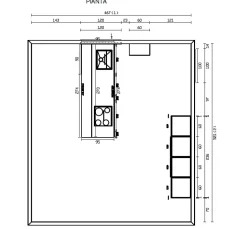 Cucina moderna con isola Positano Imab a prezzo ribassato