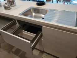 Cucina moderna con penisola Soft lack Nolte a prezzo ribassato