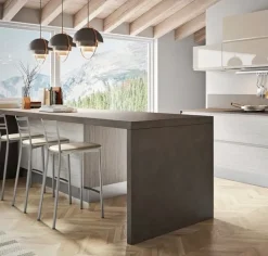 Cucina moderna con penisola Nuovi mondi cucine  minimal gola integrata a prezzo ribassato