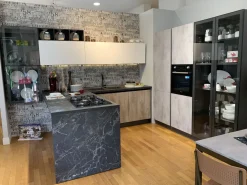 Cucina moderna con penisola Mobilturi Gaia oceano a prezzo scontato