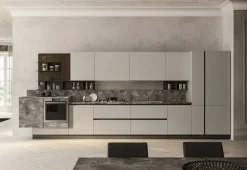 Cucina moderna grigio Artec lineare Lungomare scontata