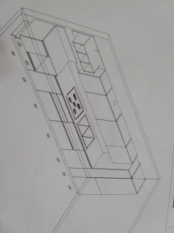 Cucina moderna grigio Artec lineare Lungomare scontata