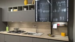 Cucina moderna grigio Ar-tre lineare Cemento scontata