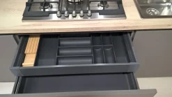 Cucina moderna grigio Ar-tre lineare Cemento scontata