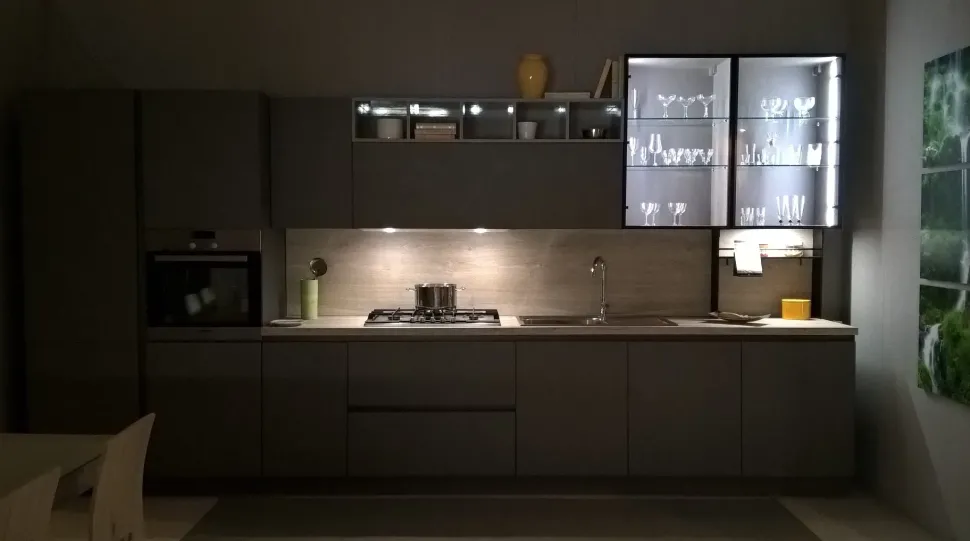 Cucina moderna grigio Ar-tre lineare Cemento scontata