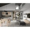 Cucina moderna grigio Colombini casa lineare Quadra scontata